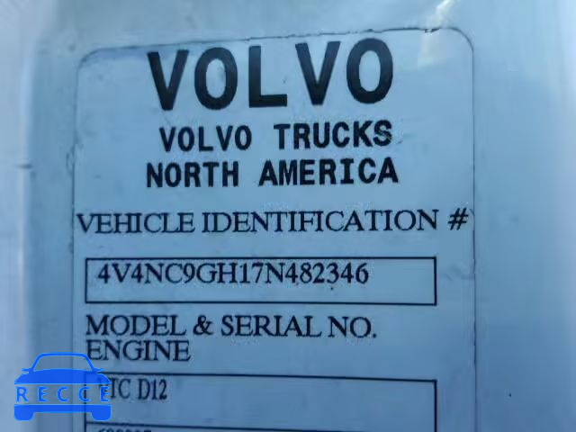 2007 VOLVO VNL 4V4NC9GH17N482346 Bild 9