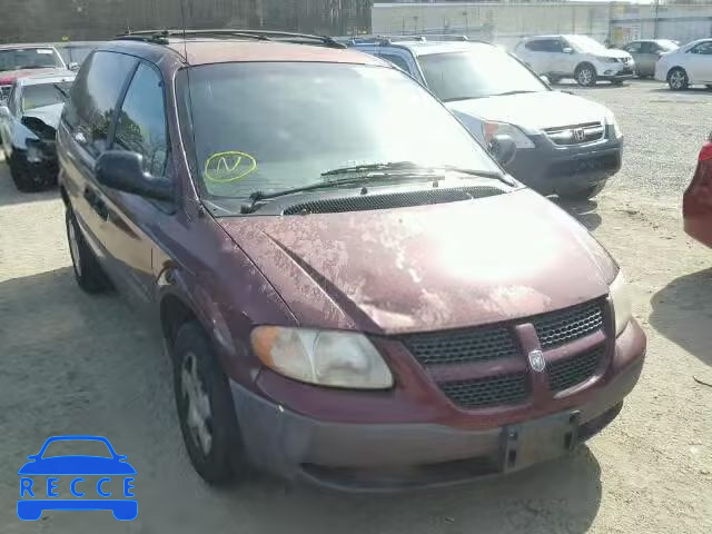 2001 DODGE CARAVAN SE 1B8GP25G81B109853 image 0