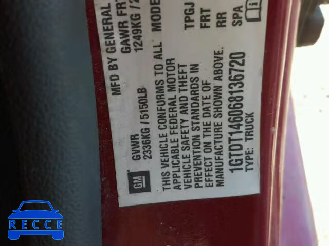 2006 GMC CANYON 1GTDT146068136720 image 9