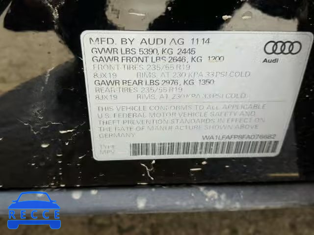 2015 AUDI Q5 PREMIUM WA1LFAFP8FA076682 image 9