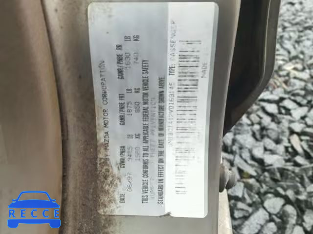 1997 MAZDA PROTEGE DX JM1BC1412V0169145 image 9