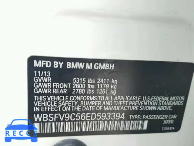 2014 BMW M5 WBSFV9C56ED593394 Bild 9