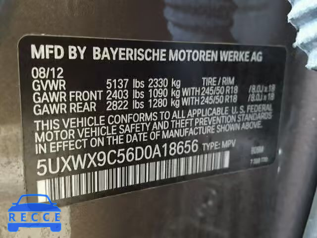 2013 BMW X3 XDRIVE2 5UXWX9C56D0A18656 image 9