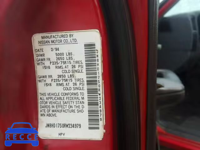 1994 NISSAN PATHFINDER JN8HD17S0RW234979 image 9