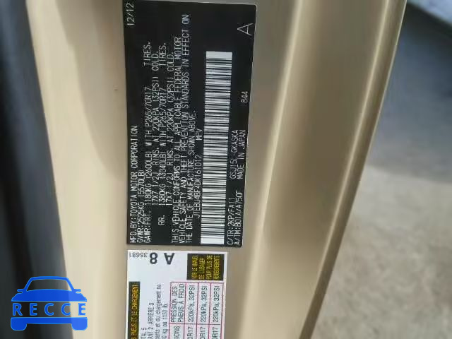2013 TOYOTA FJ CRUISER JTEBU4BF4DK161012 image 9