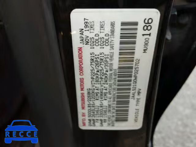 1998 MITSUBISHI MONTERO SP JA4LS21G0WP025702 image 9