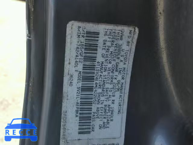1991 TOYOTA CAMRY 4T1SV24E4MU422052 image 9