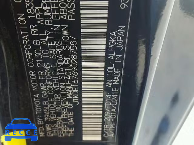 2009 TOYOTA SCION TC JTKDE167690287587 image 9
