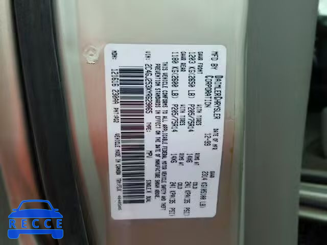 2000 CHRYSLER VOYAGER 2C4GJ253XYR629065 image 9