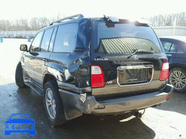 2001 LEXUS LX 470 JTJHT00W313511813 image 2