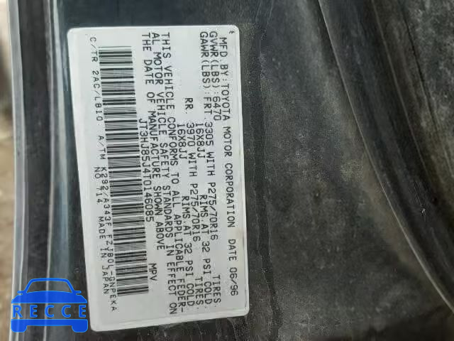 1996 TOYOTA LANDCRUISE JT3HJ85J4T0146085 image 9