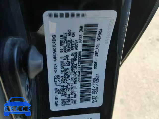 2010 TOYOTA COROLLA 1NXBU4EE7AZ283396 image 9