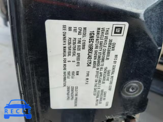 1999 CHEVROLET C1500 SUBU 1GNEC16R6XJ431754 image 9
