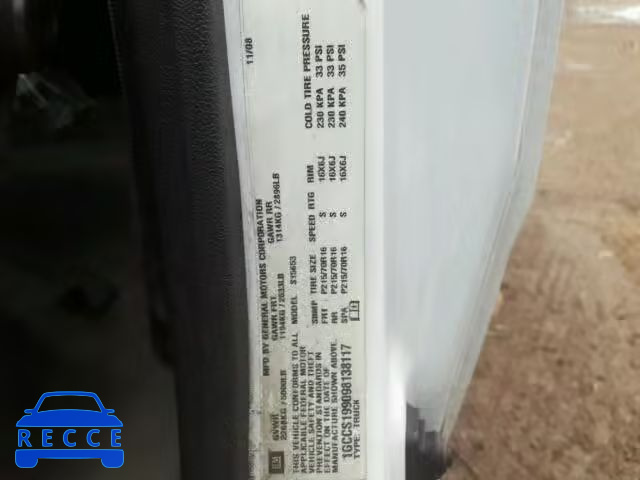 2009 CHEVROLET COLORADO 1GCCS199098138117 image 9