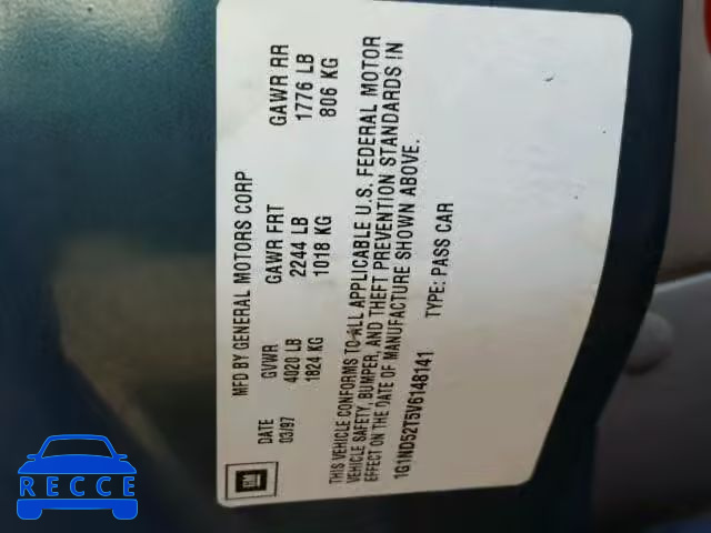 1997 CHEVROLET MALIBU 1G1ND52T5V6148141 image 9