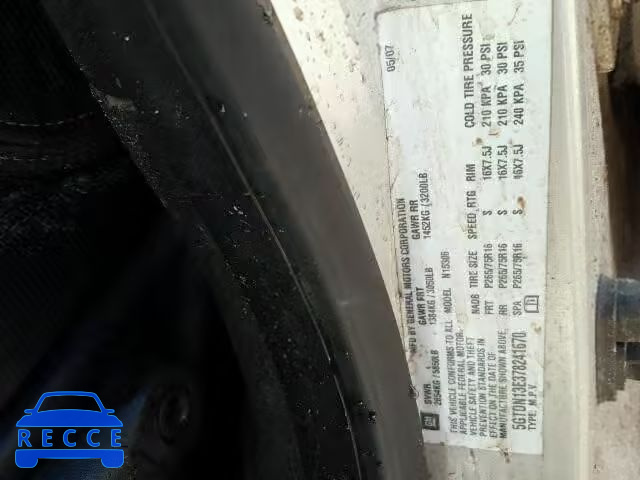2007 HUMMER H3 SUV 5GTDN13E378241670 image 9