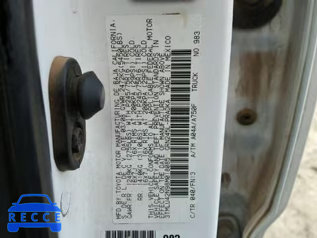 2008 TOYOTA TACOMA DOU 3TMLU42N98M018085 Bild 9