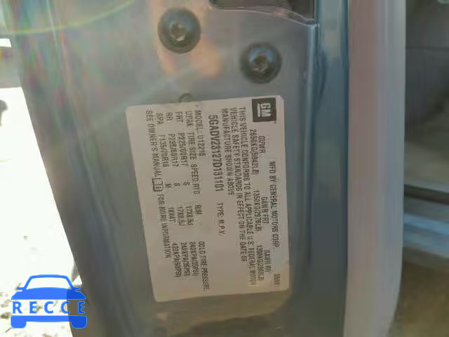 2007 BUICK TERRAZA CX 5GADV23127D131101 image 9