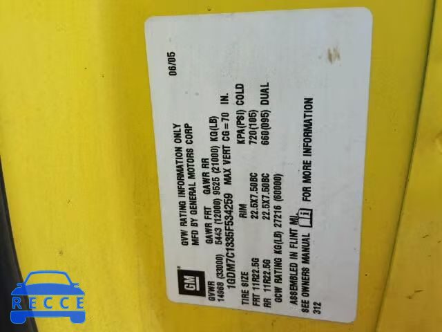 2005 GMC C7500 C7C0 1GDM7C1335F534259 Bild 9