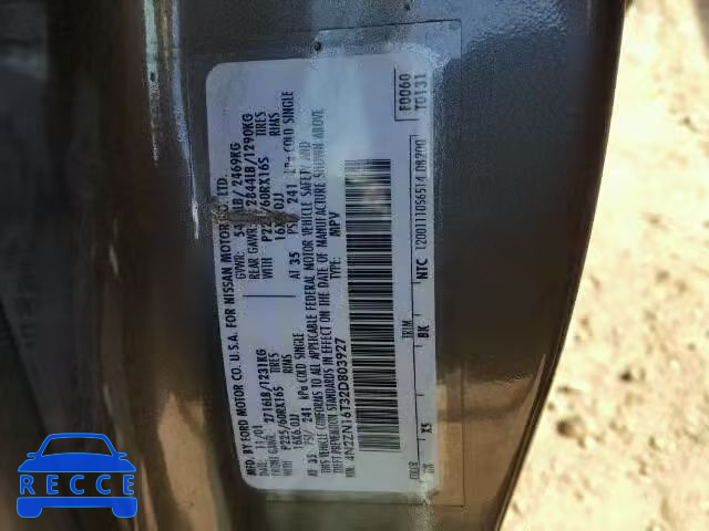 2002 NISSAN QUEST SE 4N2ZN16T32D803927 image 9