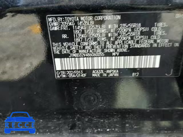 2008 TOYOTA RAV4 SPORT JTMBD32V486060055 image 9