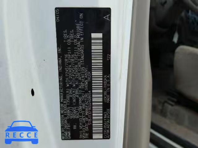 2005 TOYOTA TUNDRA 5TBJT32165S468654 image 9