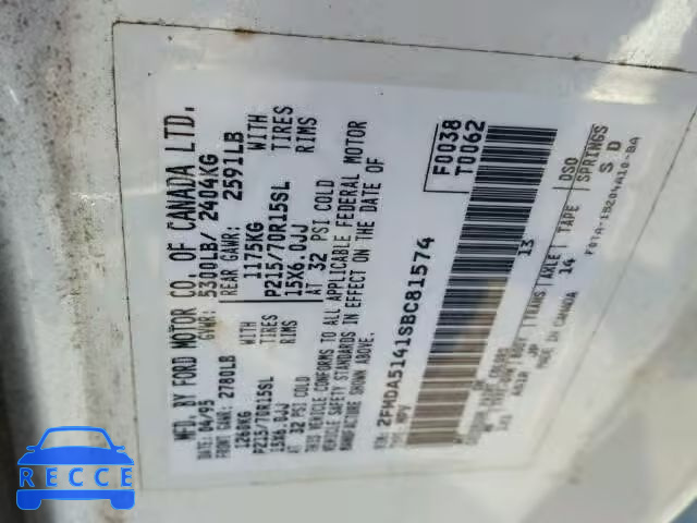 1995 FORD WINDSTAR W 2FMDA5141SBC81574 image 9