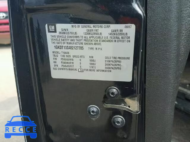 2008 GMC ENVOY 1GKDT13S482127785 image 9