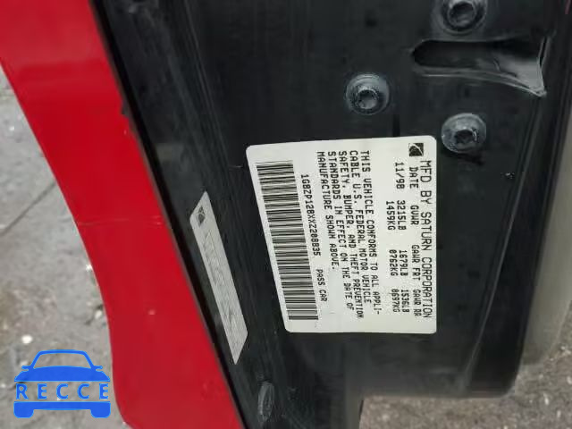 1999 SATURN SC1 1G8ZP128XXZ208835 image 9