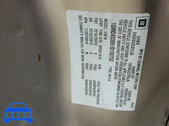 2001 PONTIAC MONTANA 1GMDX03E61D130732 image 9