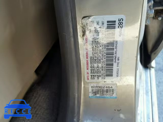 2001 MITSUBISHI MONTERO LI JA4MW51RX1J004282 Bild 9