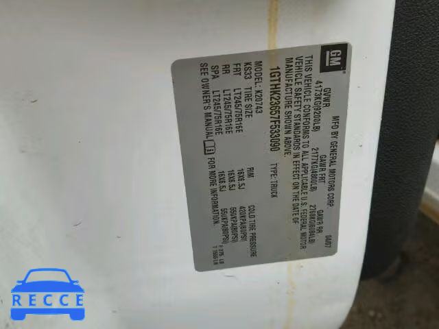2007 GMC SIERRA K25 1GTHK23657F533090 image 9