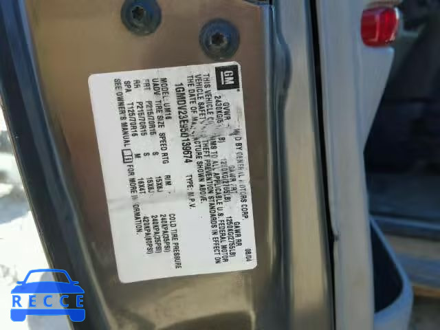 2005 PONTIAC MONTANA 1GMDV23E95D139674 image 9