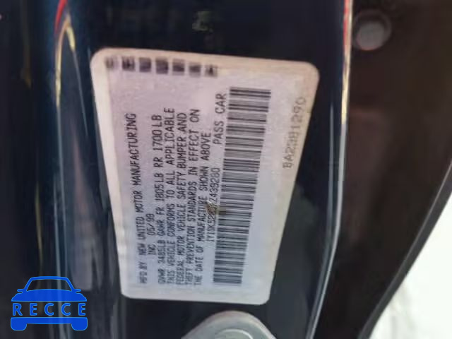 1999 CHEVROLET PRIZM/LSI 1Y1SK5285XZ439280 image 9