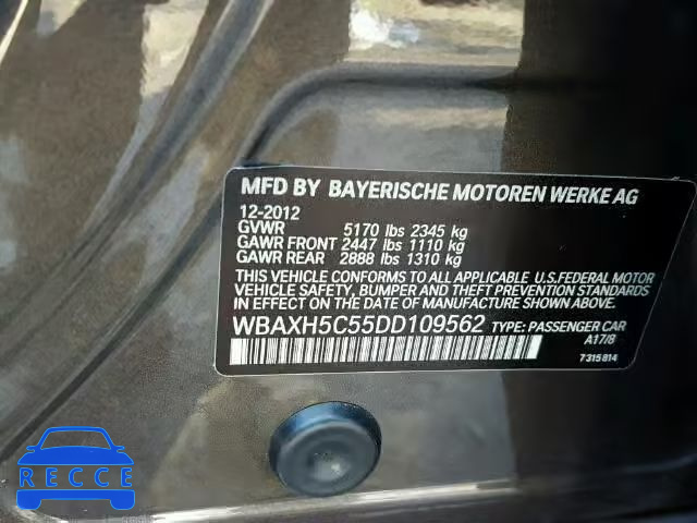 2013 BMW 528XI WBAXH5C55DD109562 Bild 9
