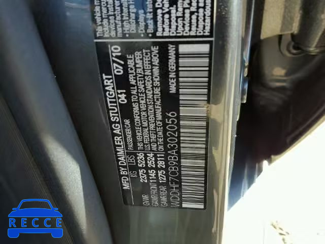 2011 MERCEDES-BENZ E550 WDDHF7CB9BA302056 зображення 9