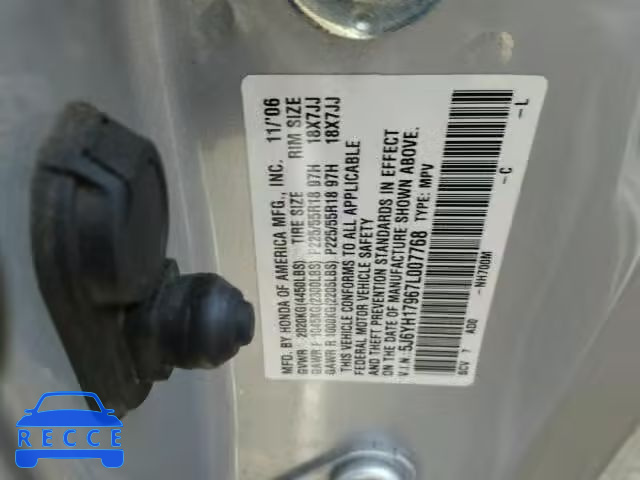 2007 HONDA ELEMENT SC 5J6YH17967L007768 image 9