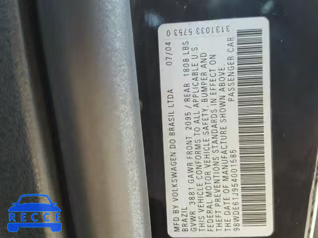 2005 VOLKSWAGEN GTI 9BWDE61J954001585 image 9
