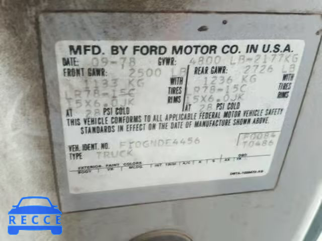 1979 FORD F100 F10GNDE4456 image 9