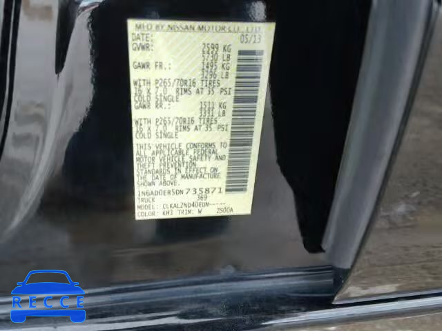 2013 NISSAN FRONTIER S 1N6AD0ER5DN735871 image 9
