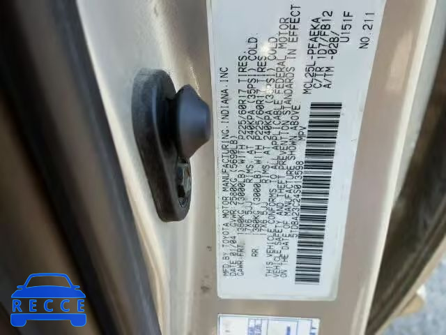 2004 TOYOTA SIENNA LE 5TDBA23C24S013598 image 9