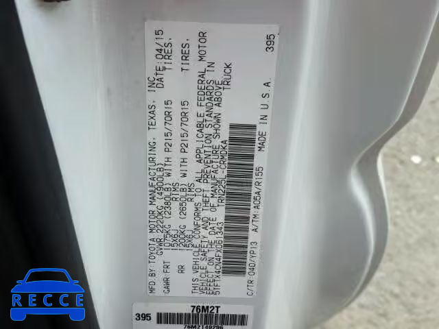 2015 TOYOTA TACOMA ACCESS CAB 5TFTX4CN4FX061343 image 9