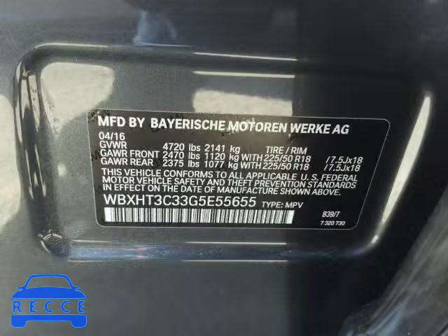 2016 BMW X1 XDRIVE2 WBXHT3C33G5E55655 Bild 9