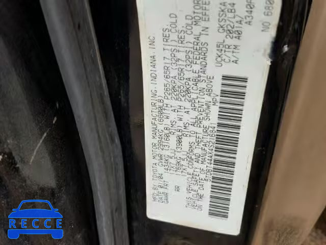 2004 TOYOTA SEQUOIA SR 5TDBT44AX4S216841 image 9
