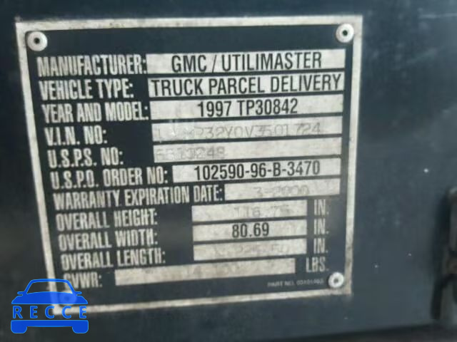 1997 GMC P3500 1GDKP32Y0V3501724 зображення 9