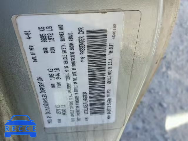 2001 CHRYSLER SEBRING LI 1C3EL65U51N663634 Bild 9