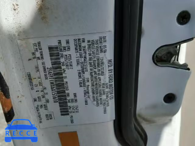 2006 FORD CROWN VIC 2FAFP71WX6X151610 image 9