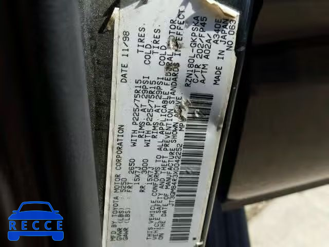 1999 TOYOTA 4RUNNER JT3GM84R3X0042252 image 9