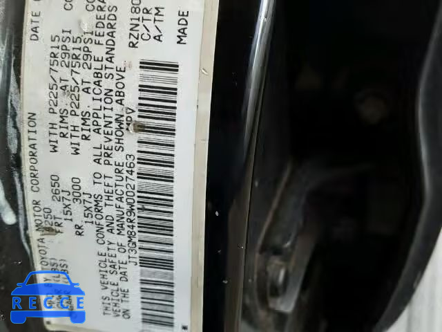 1998 TOYOTA 4RUNNER JT3GM84R9W0027463 image 9