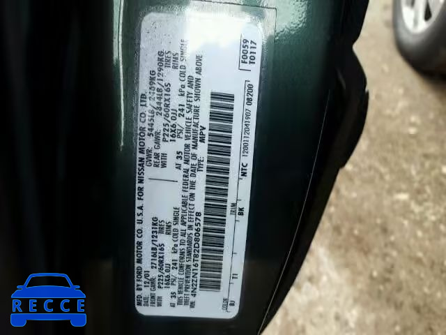 2002 NISSAN QUEST SE 4N2ZN16T82D806578 image 9